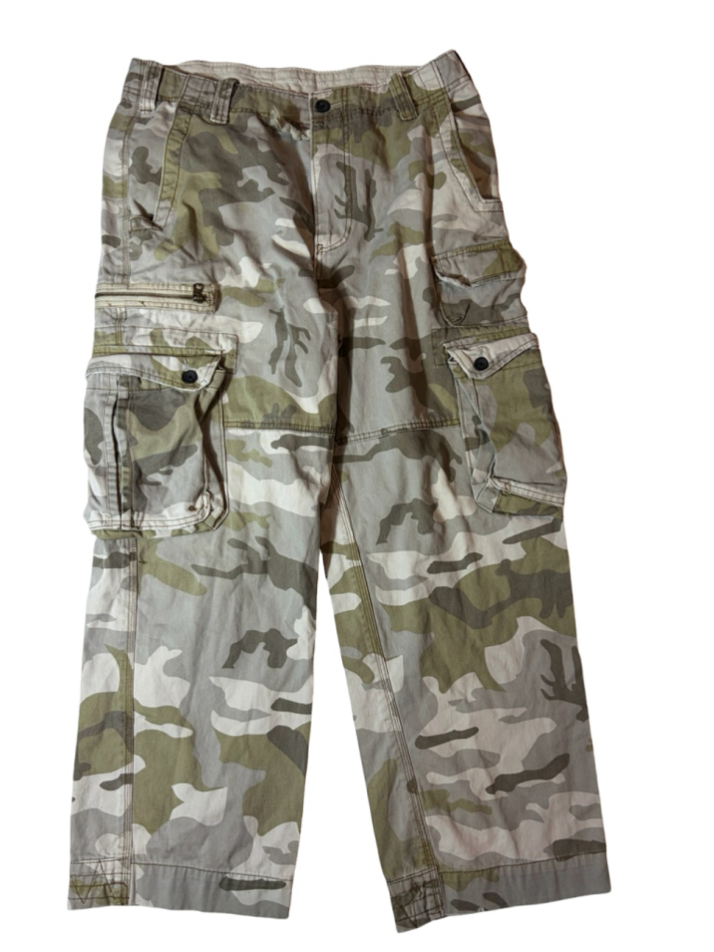 Vintage Y2K No Boundaries Camo Cargo Pants Men’s 34x30 Baggy Military